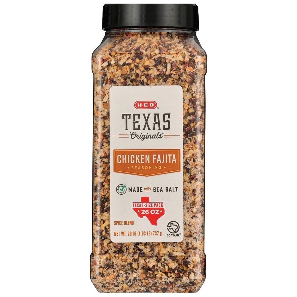 HEB Texas Originals Chicken Fajita Seasoning 26 oz Texas Size Pack Spice Blend